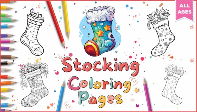 Stocking Coloring Pages - World of Printables