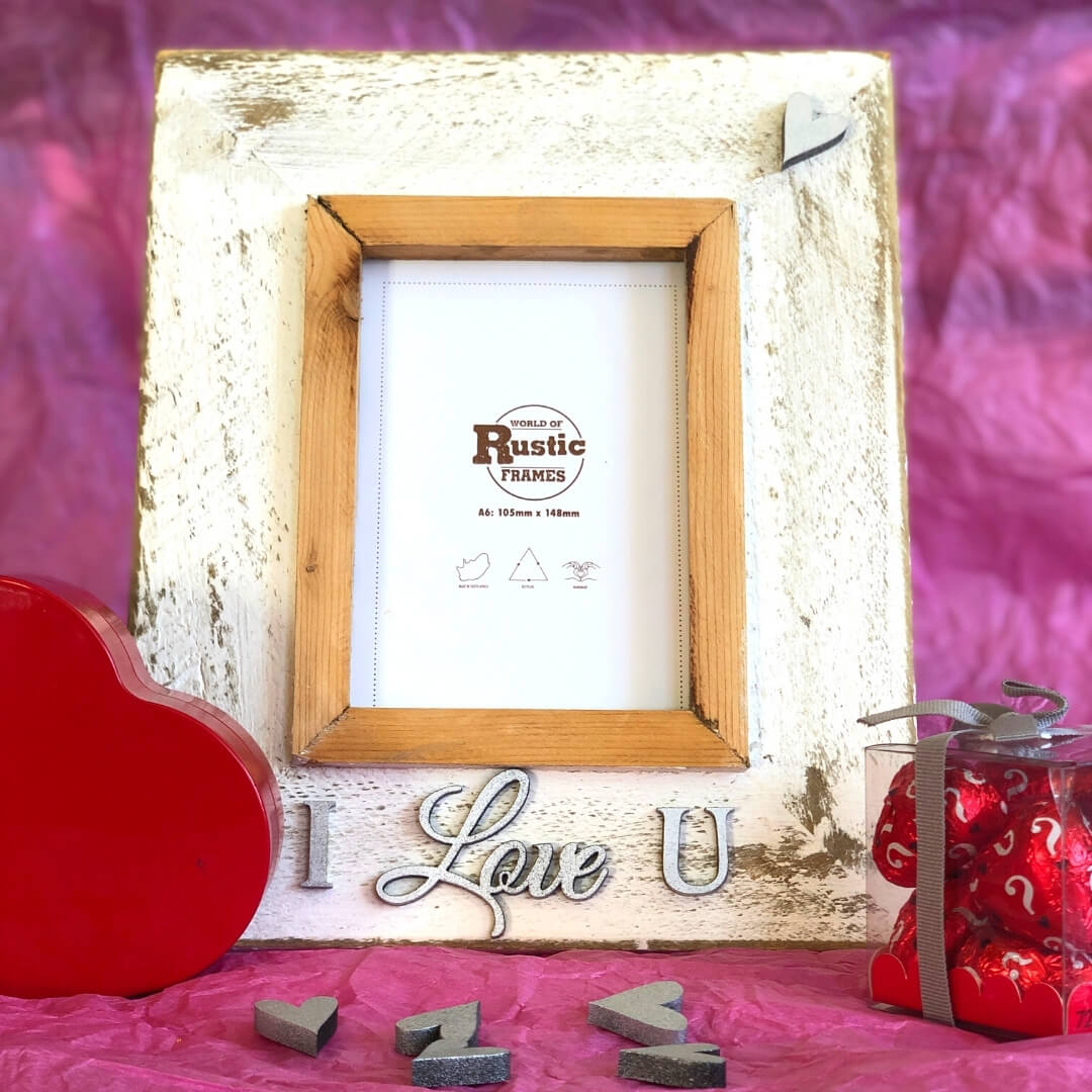 Love You Frame White World Of Rustic Frames