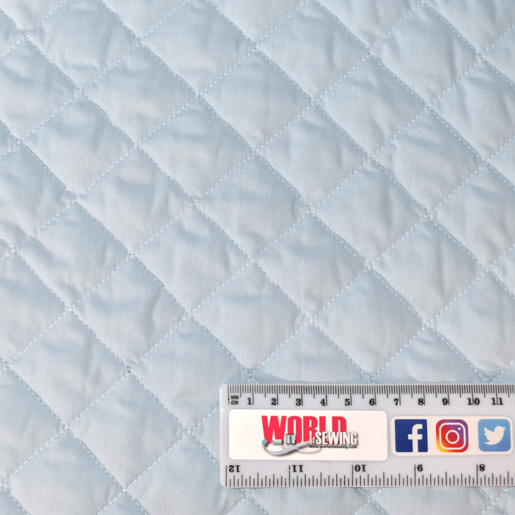 Light Blue Pre Quilted Cotton