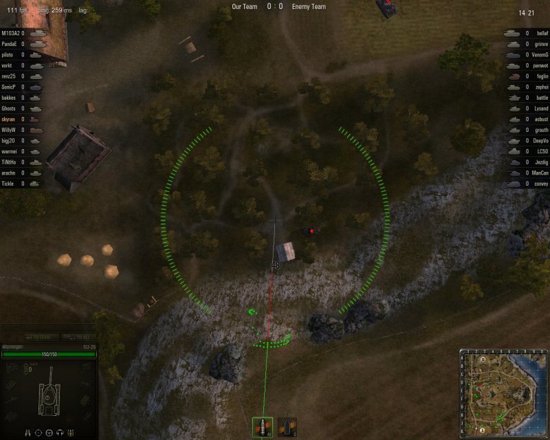 World of Tanks The Artillery HUD Screen