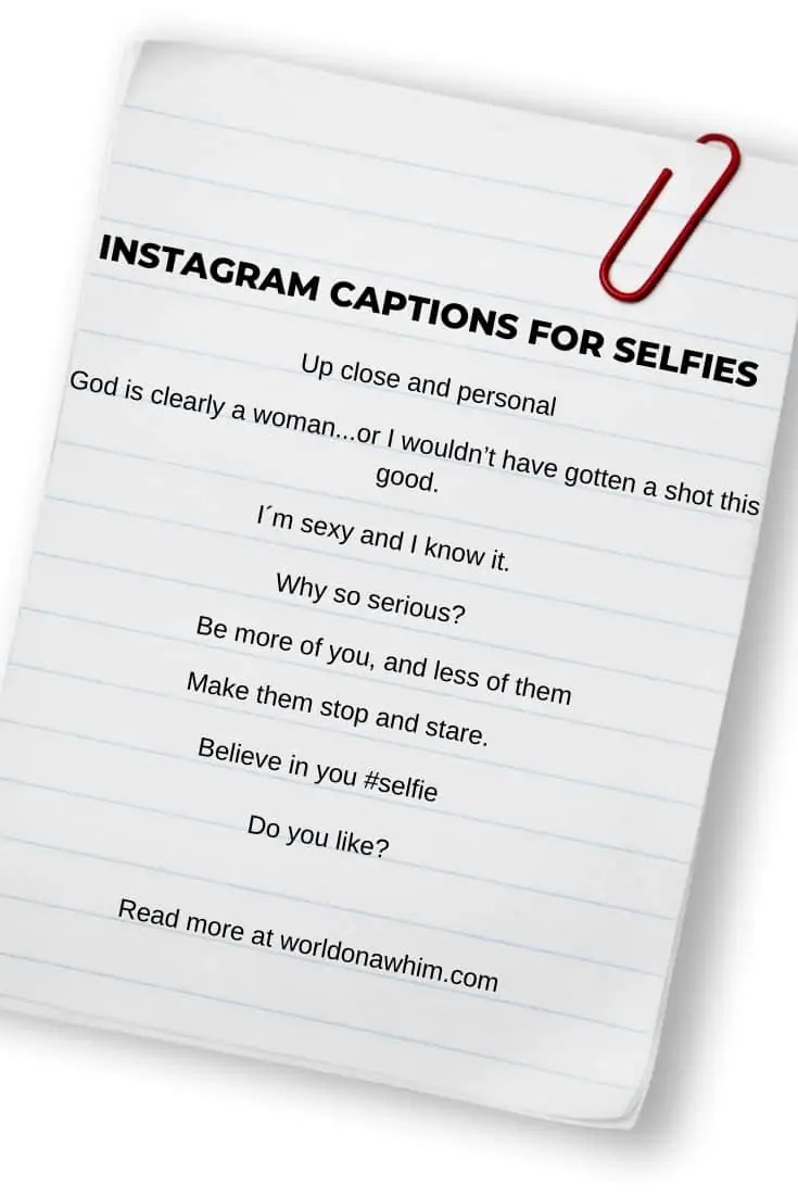 Cute Selfie Quotes For Instagram