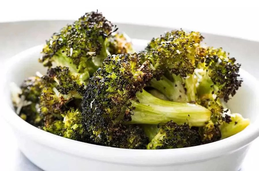 Roasted purple sprouting broccoli