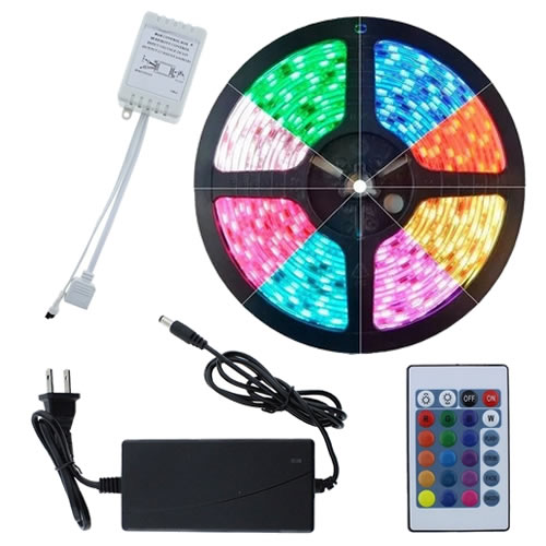 Tira Led 5050 Rgb 5 Metros + Control Remoto + Fuente – Worldtech