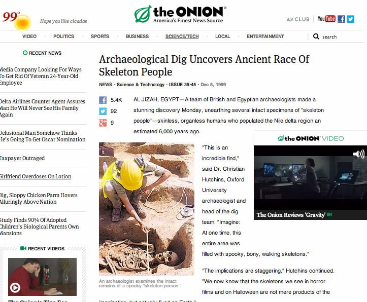 The 25 Funniest "The Onion" Headlines Of All Time (GALLERY) WWI