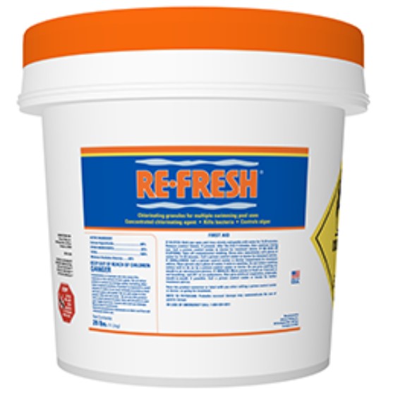 Refresh Granular Chlorine, 68, 100 lbs pail [DIB 1]