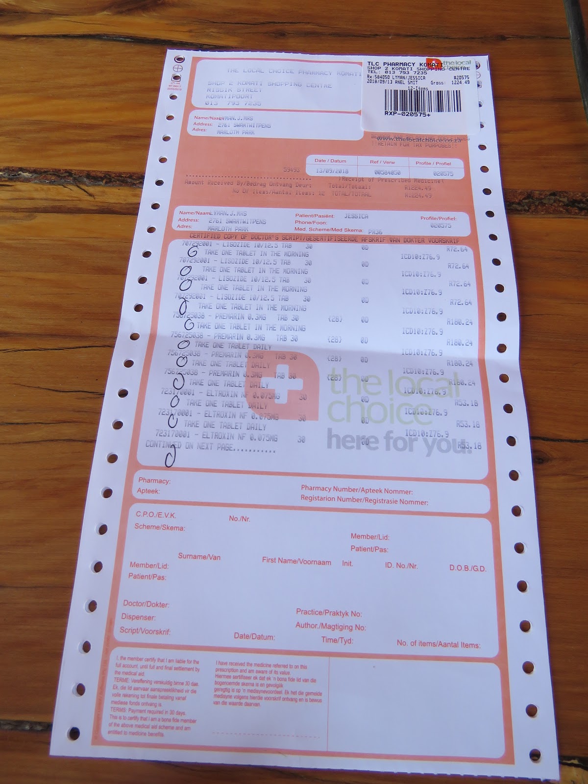 Stuff happens…The cost of medical care and prescriptions in South Africa…Astounding facts