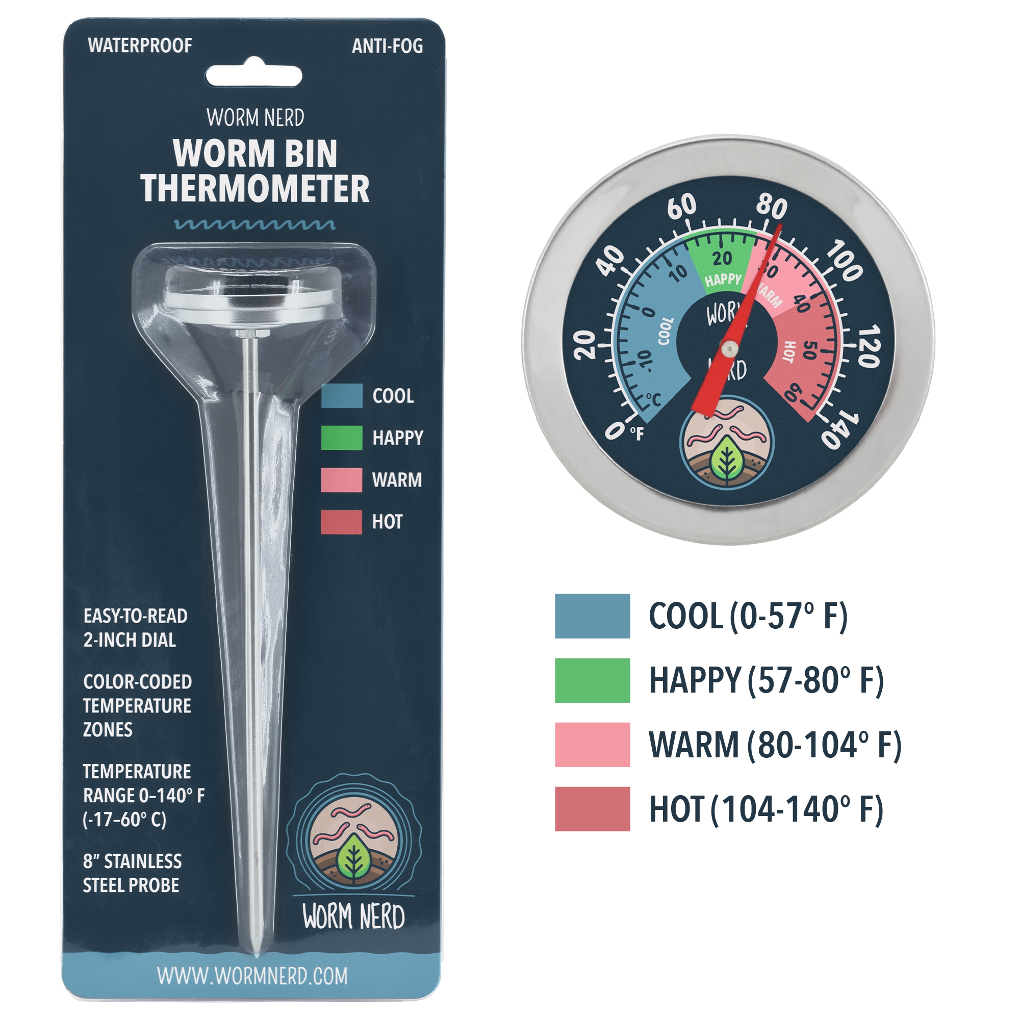 Worm Bin Thermometer Worm Nerd
