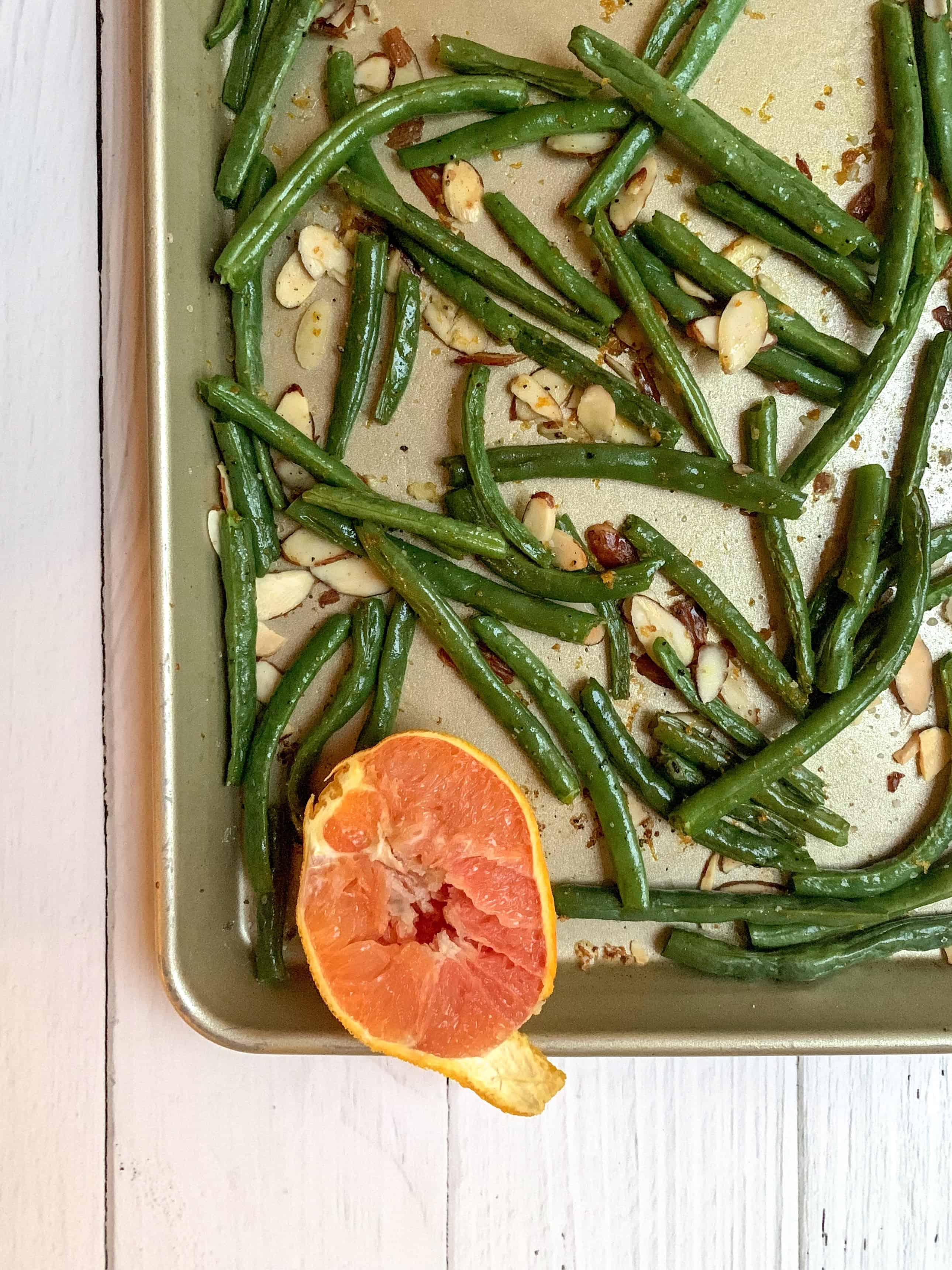 Orange Green Beans with Almonds Worn Slap Out