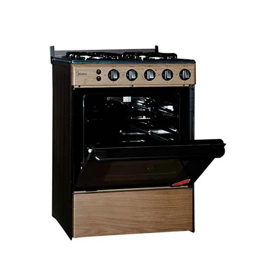 Midea Gas Cooker 4 Burner 60 x 60cm Wooden Oven + Grill » Wortech Solutions