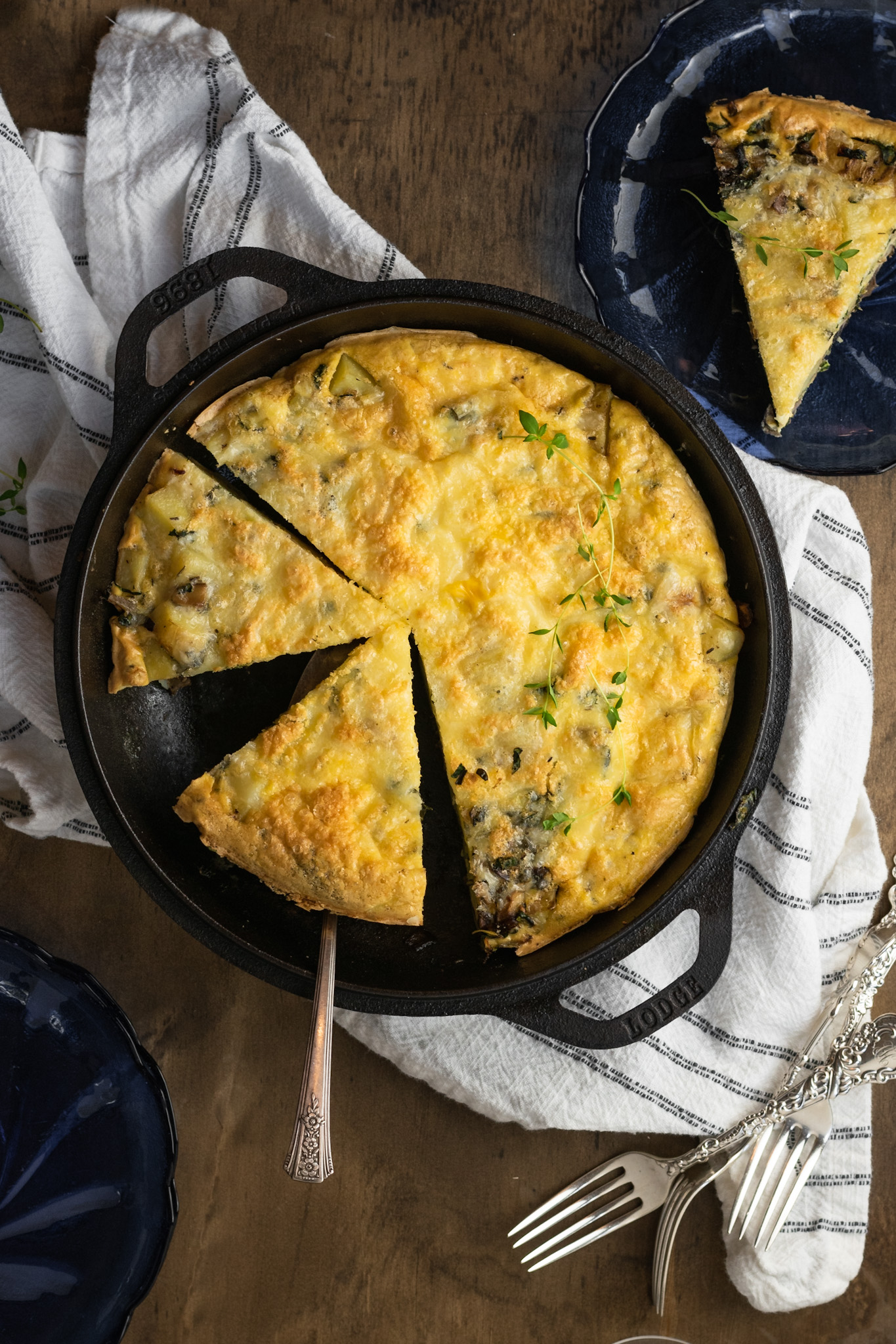 KALE, MUSHROOM + POTATO FRITTATA WORTHINGTON EATS