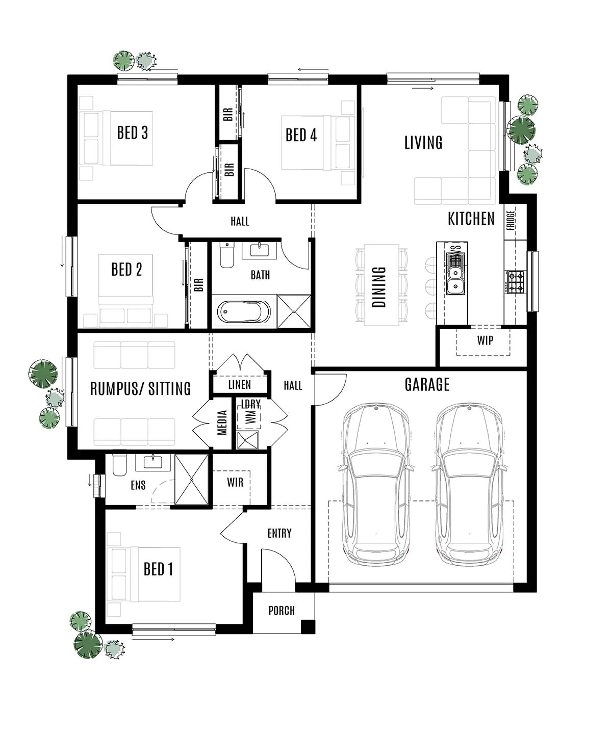 Roland 4 bedroom home designs Worthington Homes