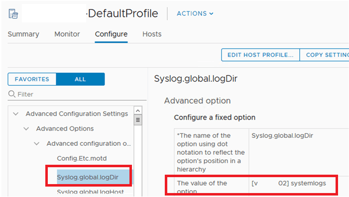 System Logs on ESXi Host are Stored On NonPersistent Storage Windows
