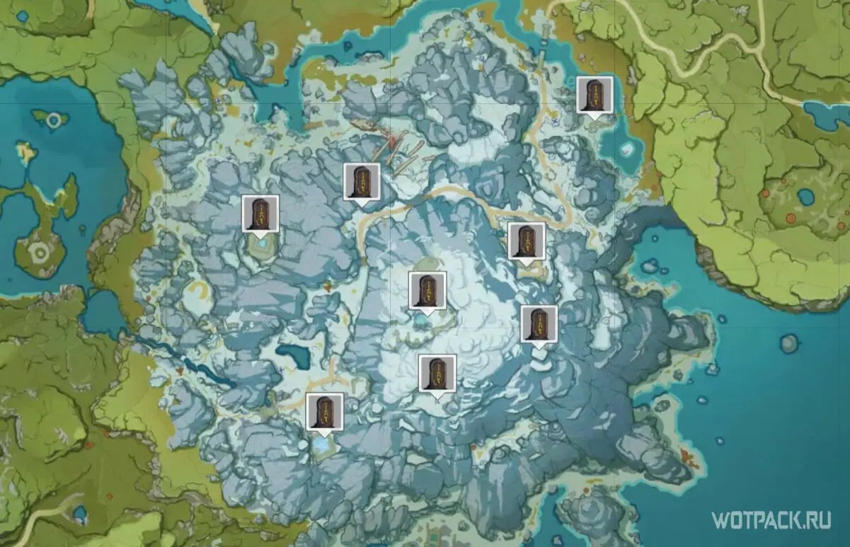 Stone Tablets ใน Dragonspine Mountain ใน Genshin Impact จะหาทั้ง 8