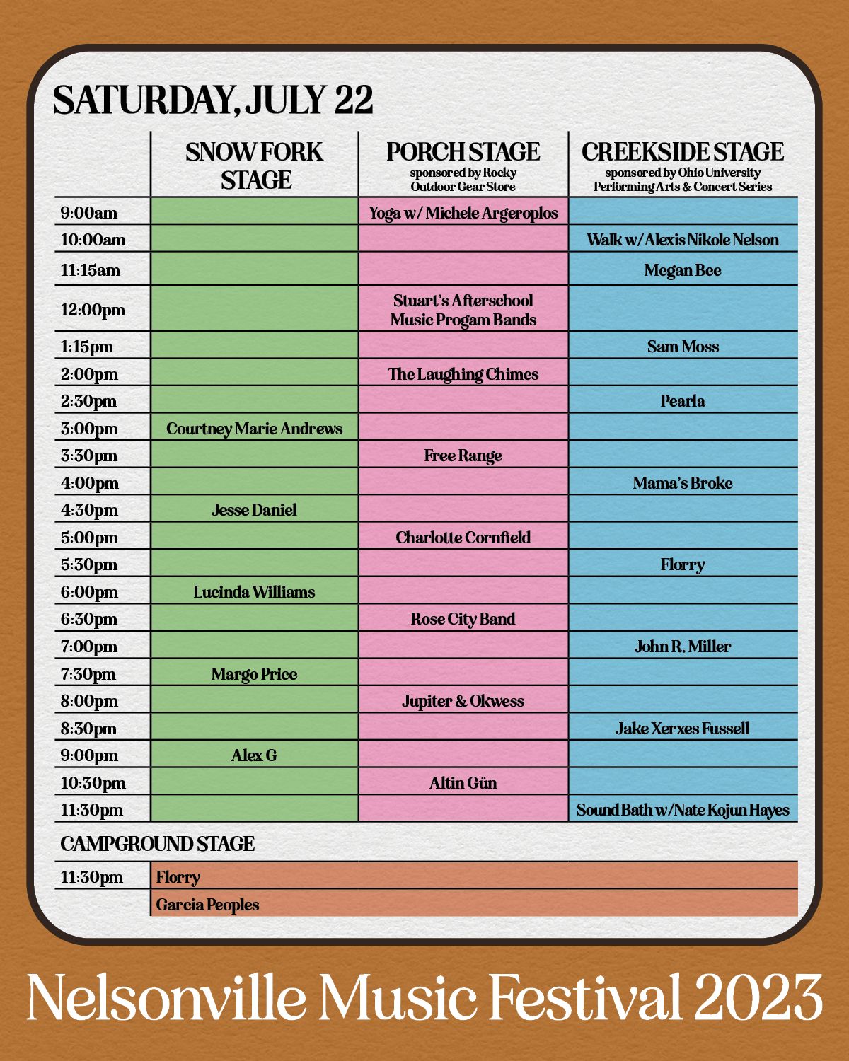 WOUB Culture’s 2023 Nelsonville Music Festival guide Day 2