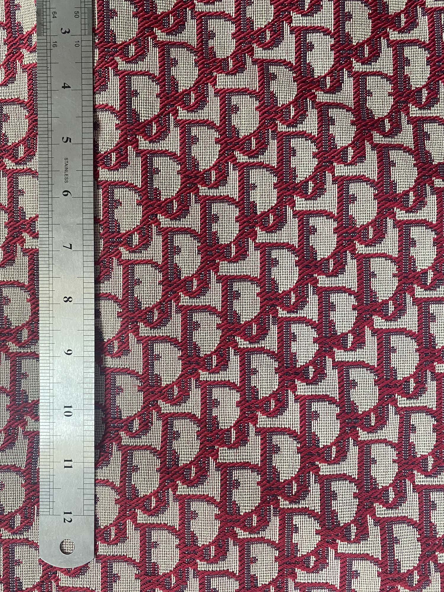 Red Dior Fabric Christian Dior Jacquard Fabric By The yard wouwww
