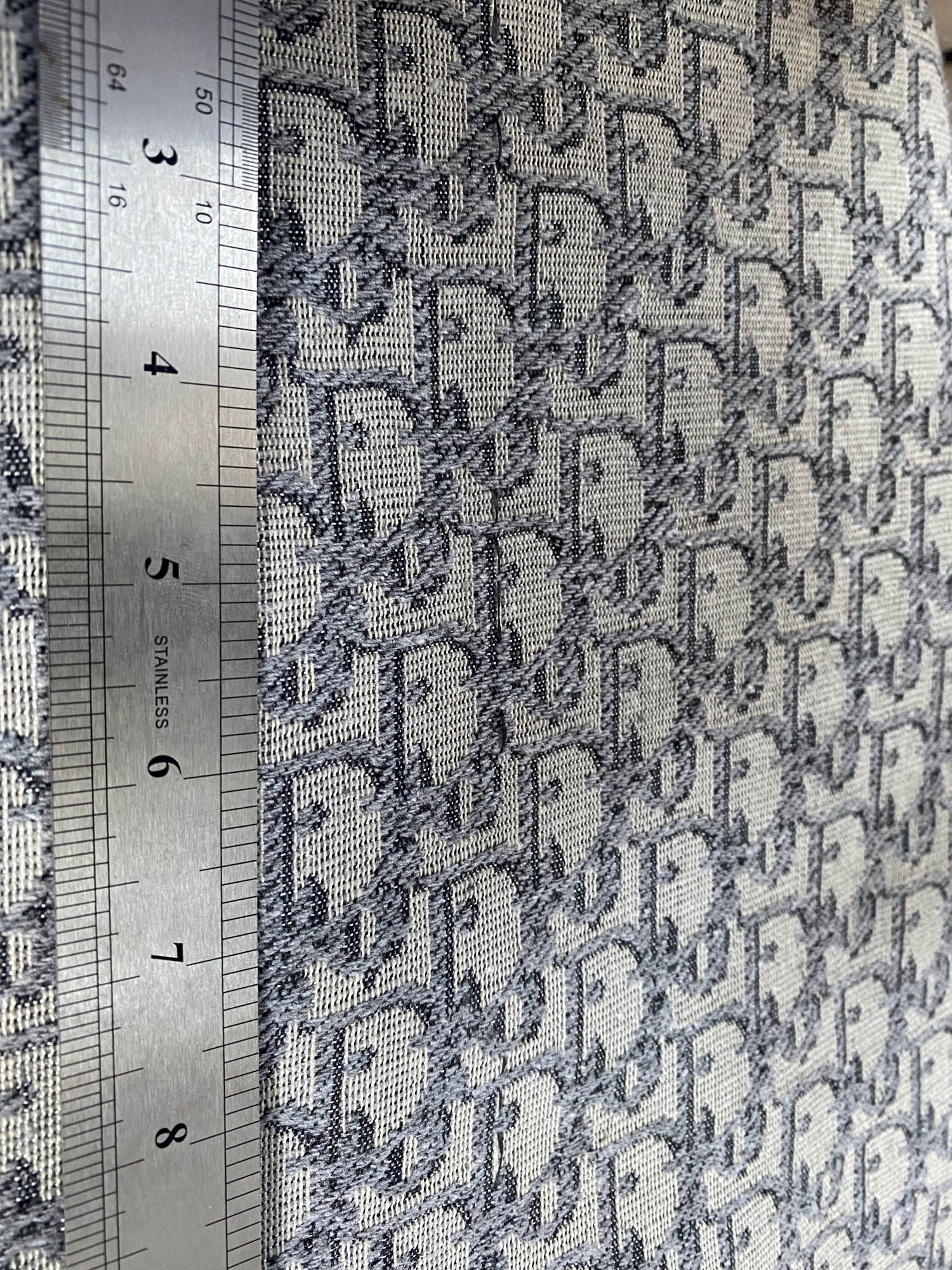 Christian Dior Canvas Fabric GRAY Dior Material Gray by the yard