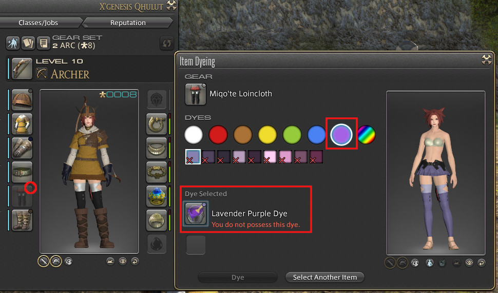 Dyeing and Glamour in FFXIV