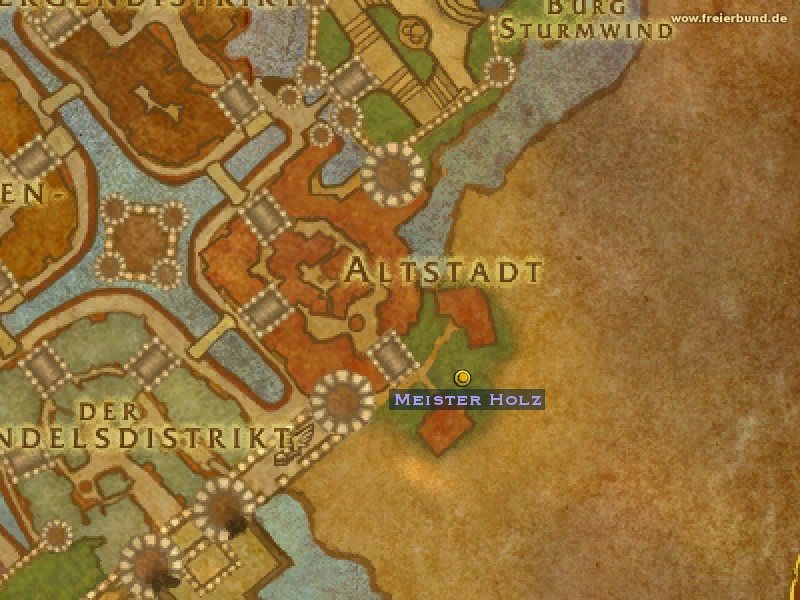 Meister Holz Quest NSC Map & Guide Freier Bund World of Warcraft