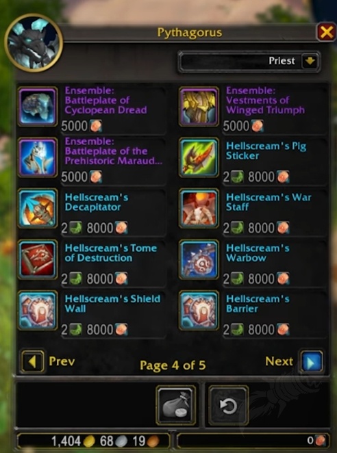 Garrosh Heirlooms and Tusks of Mannoroth Available for Purchase 