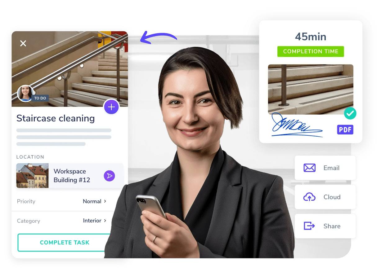 Software for efficient building cleaning