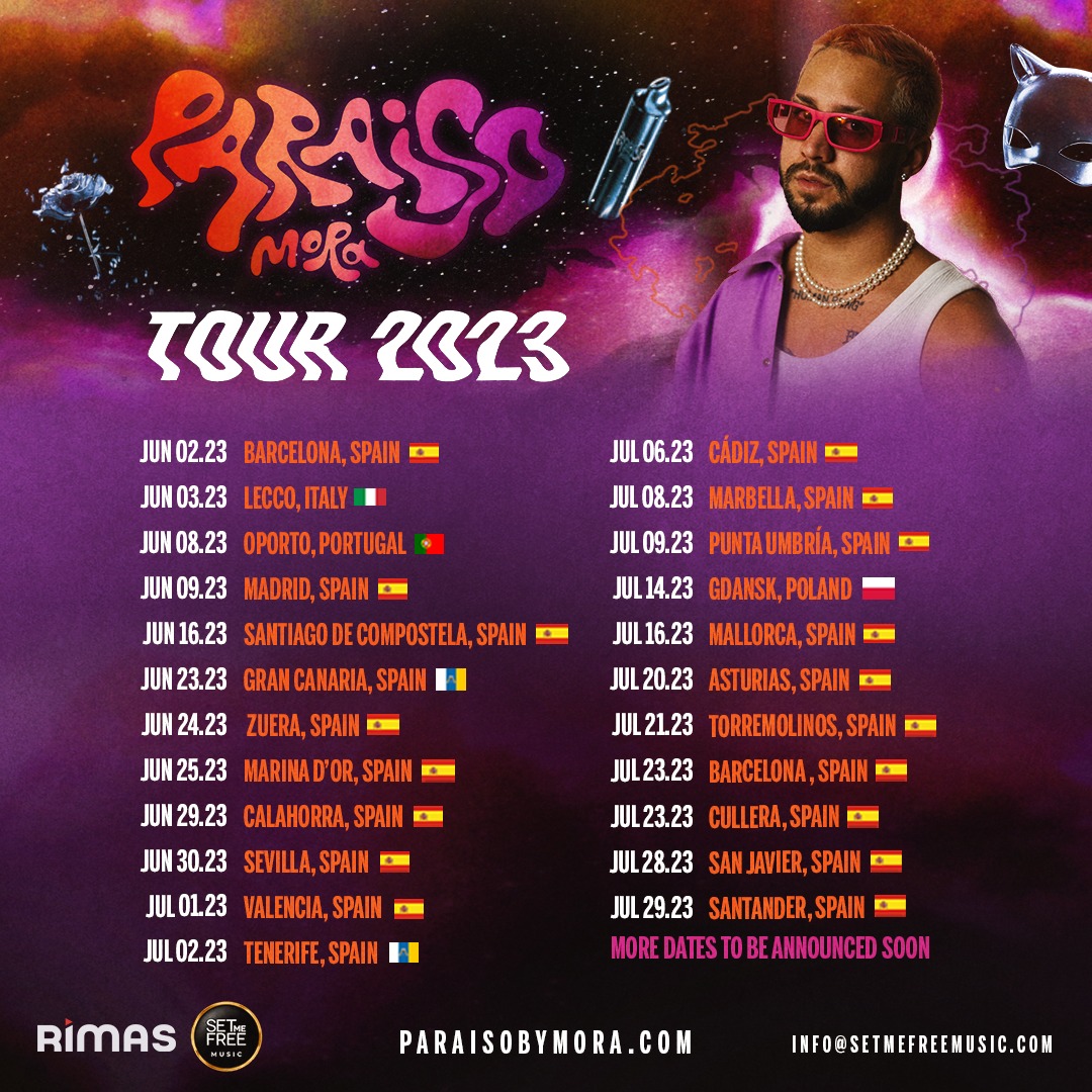 MORA anuncia fechas de su “PARAÍSO TOUR 2023” en Europa Wow La Revista