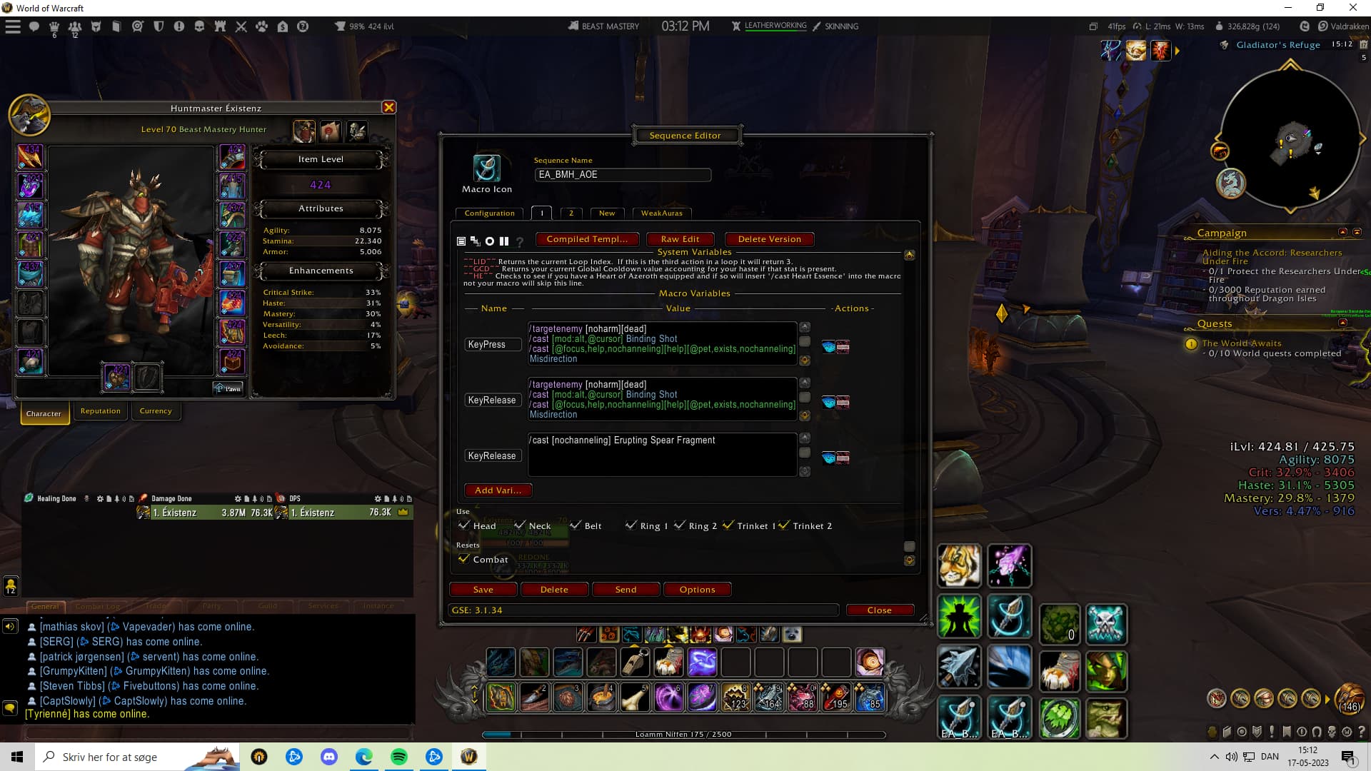 Gaupanda Patch 10.2 BM HUNTER MYTHIC+ & RAID SINGLE TARGET AND AOE