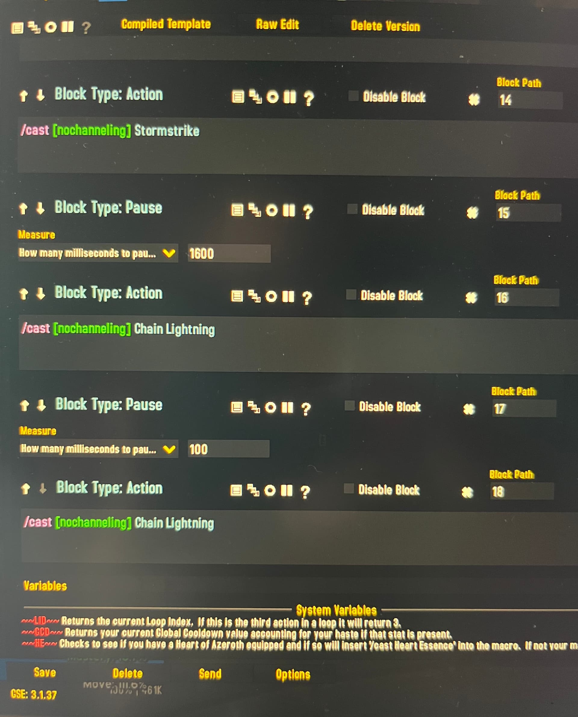 Click pause question GSE Troubleshooting WoW Lazy Macros