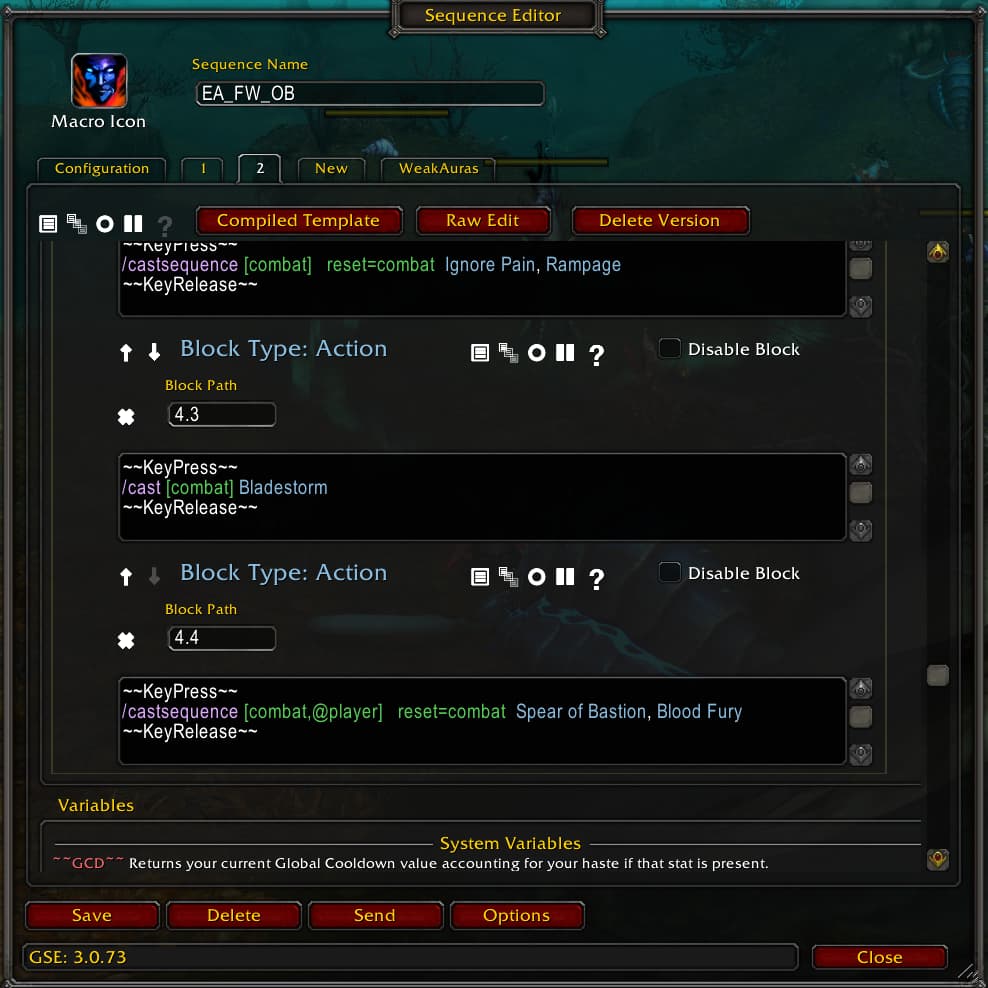 Elfyau's (GSE 3) 9.2.7 Fury Warrior Macro **Updated 18-Aug-22** - #105