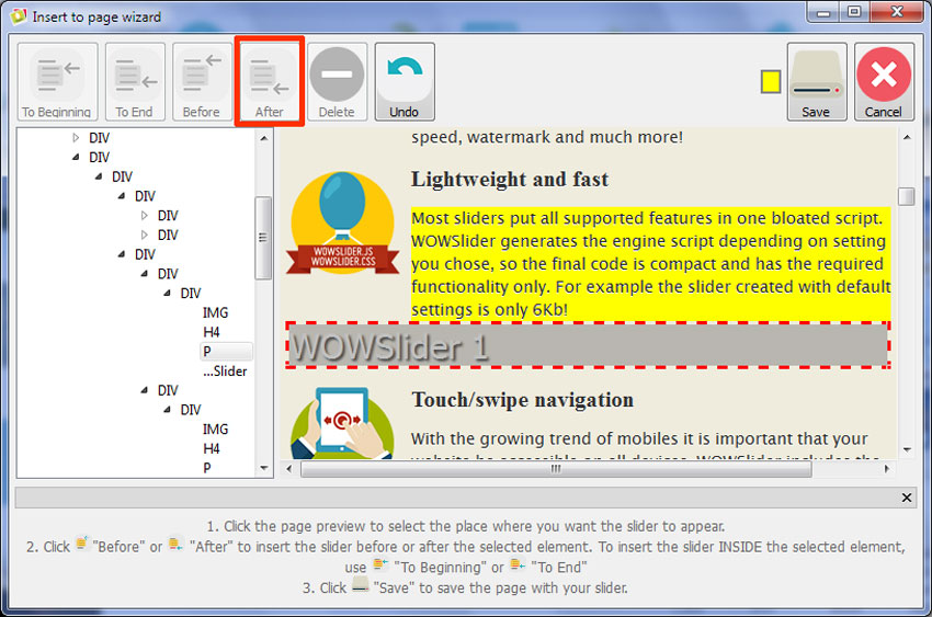 How can I add WOWSlider into an existing HTML page?