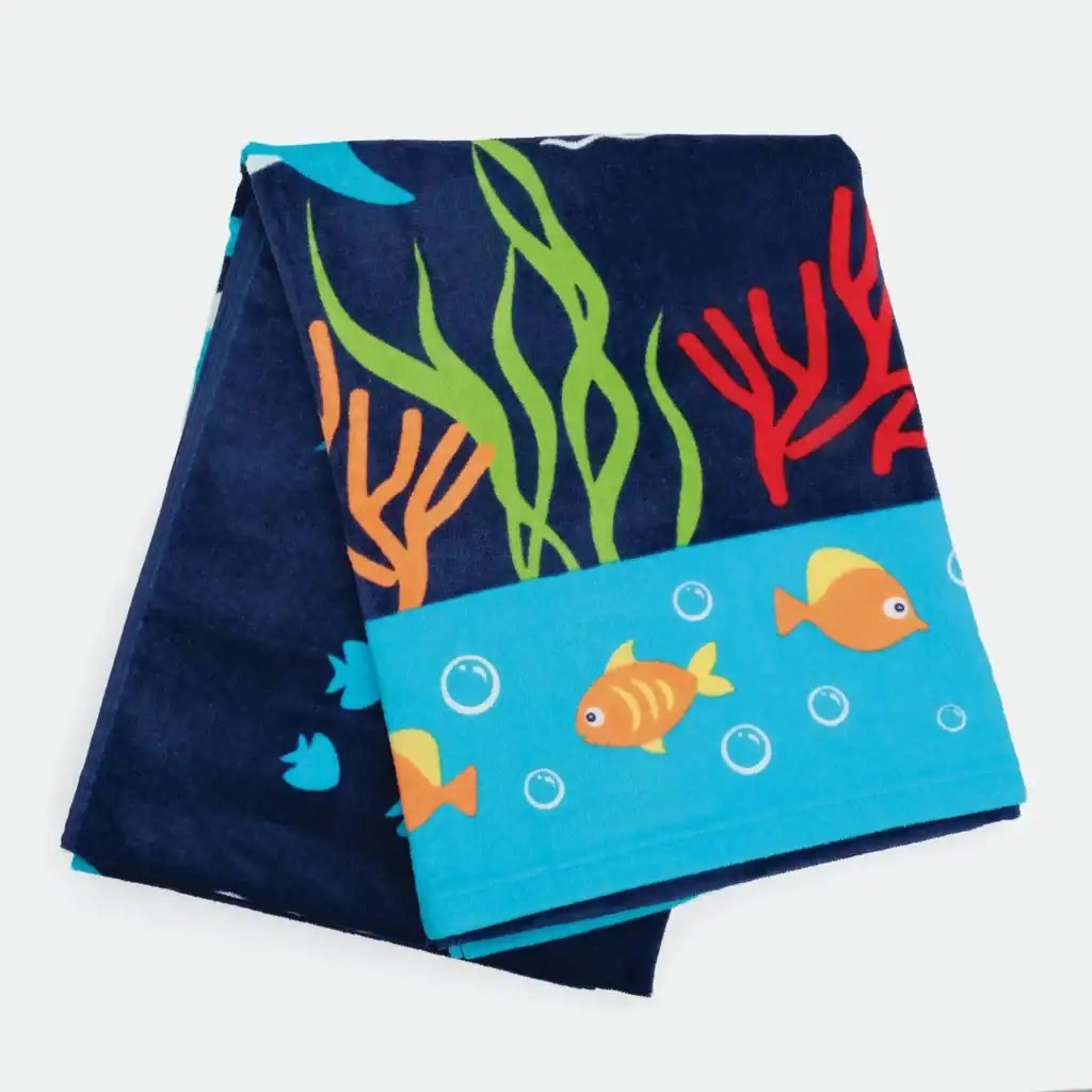 INSPIRATION BEACH TOWEL FISH DESIGN MULTI WOWSOUQ