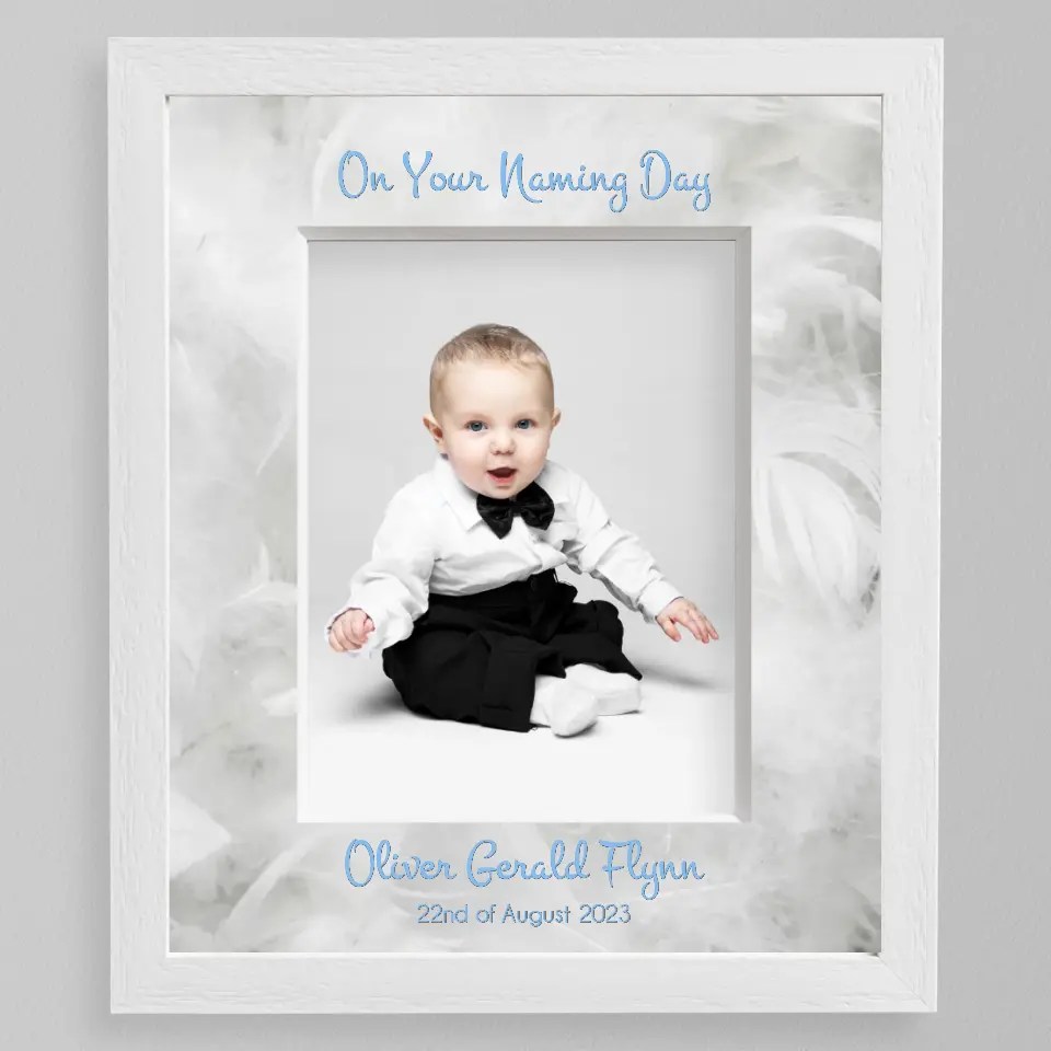 Personalised Naming Day Frame Delicate Mount Customised by You