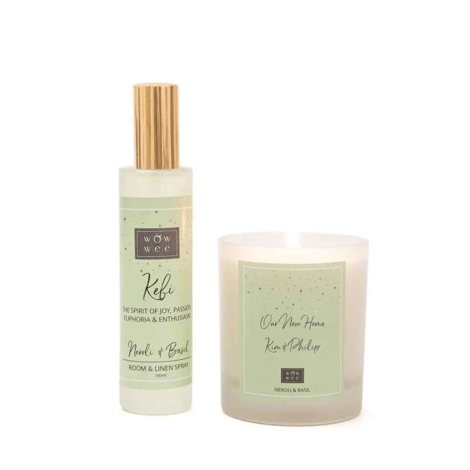 Personalised Candle & Room Spray Set WowWee Signature Scent Neroli