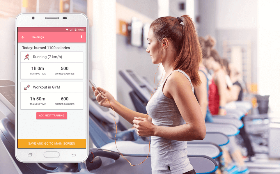 Qidam app for the fitness, water and calorie control
