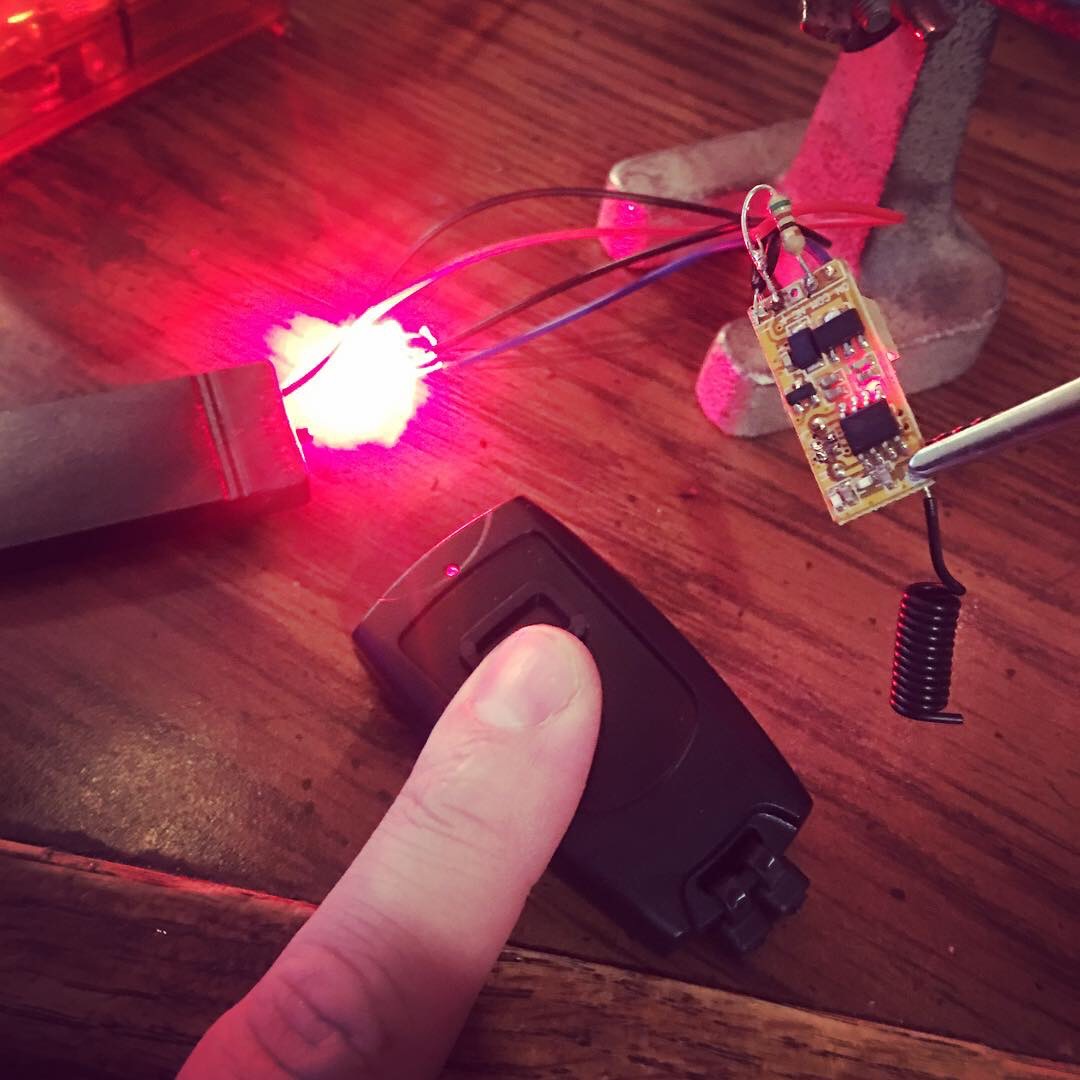 Custom RF Remote Wearable LED System wozLED