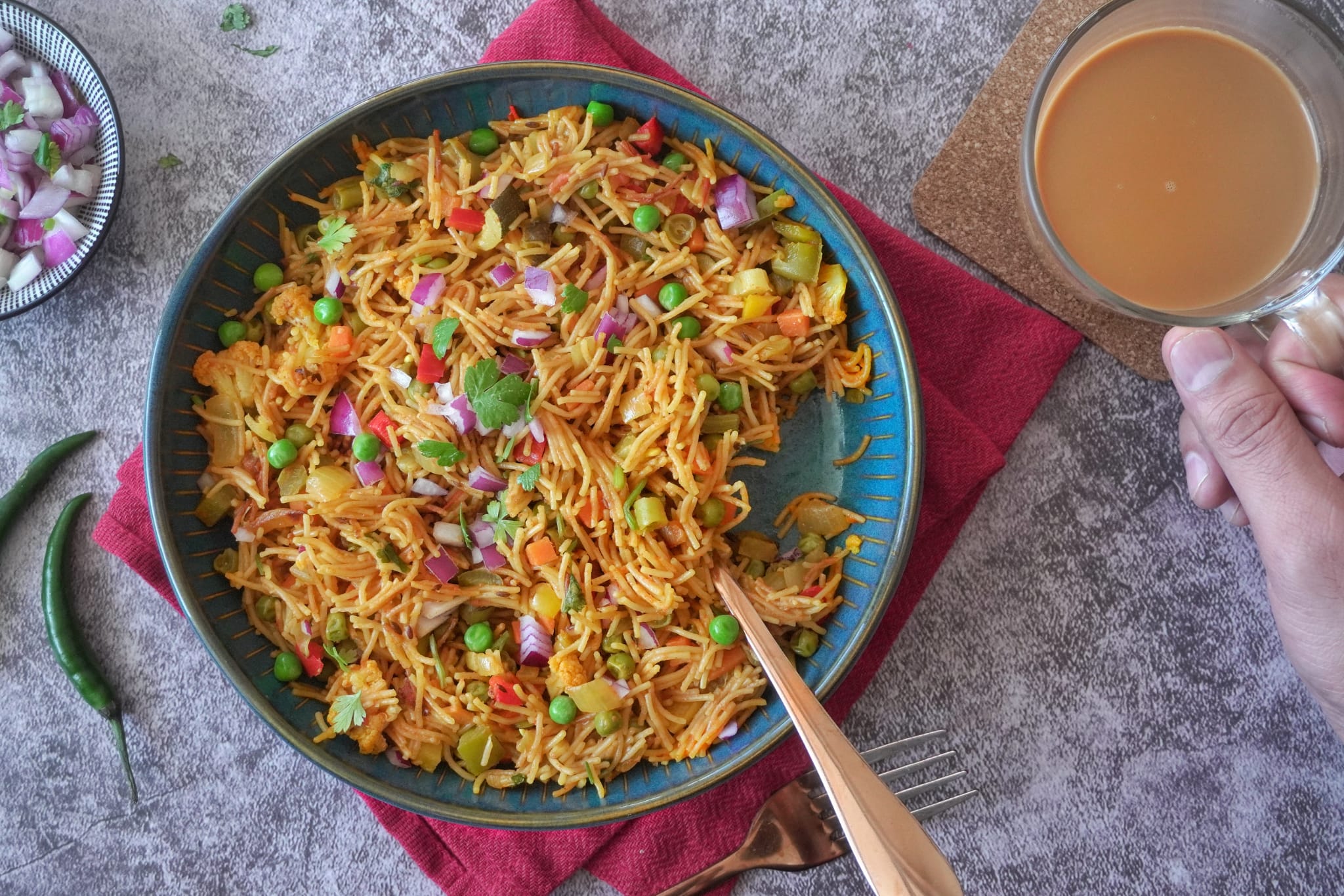 Tasty & Healthy Vermicelli – Veggie Loaded Breakfast Recipe