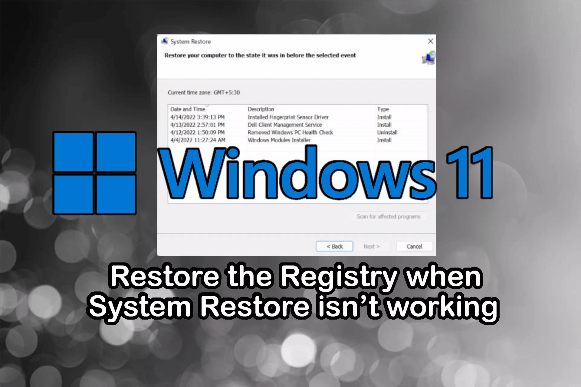 Windows 11 System Restore isn’t Restoring the Registry: Quick Fixes