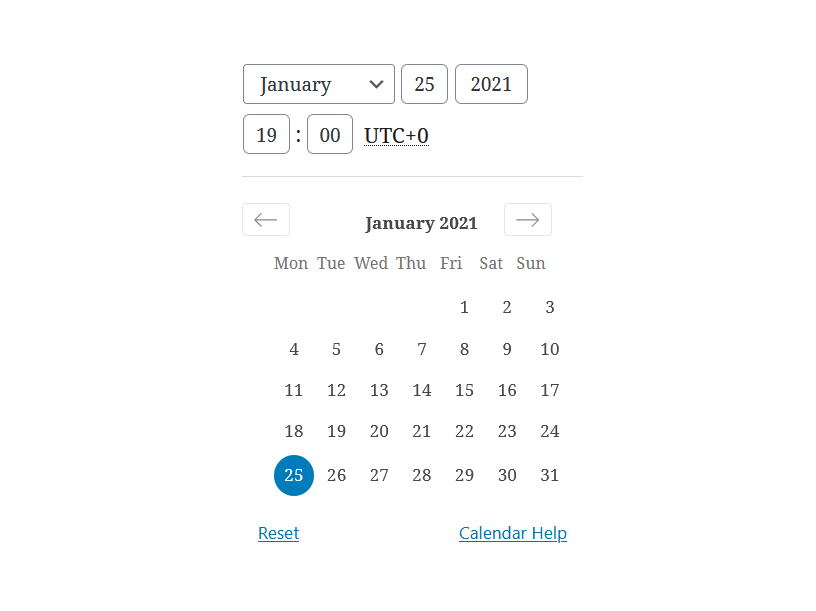 DateTimePicker WordPress React Components WPGB