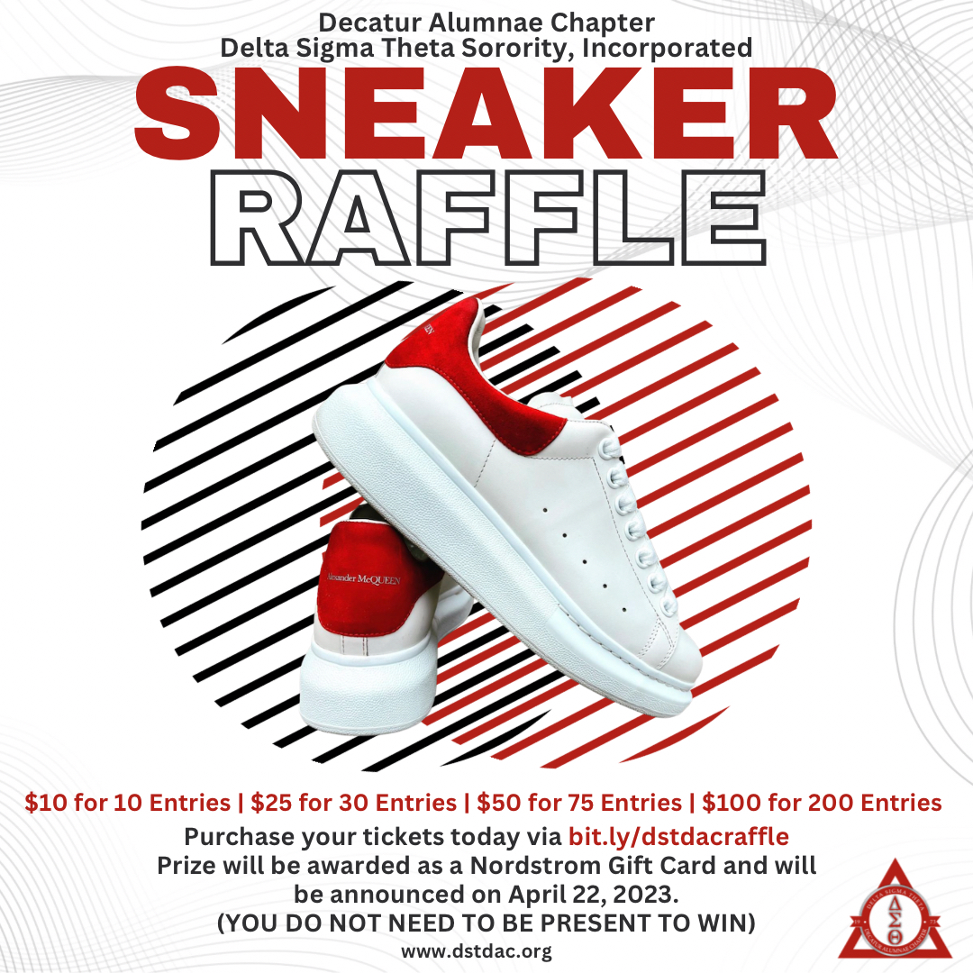 Alexander McQueen Shoe Raffle Decatur Alumnae Chapter of Delta Sigma