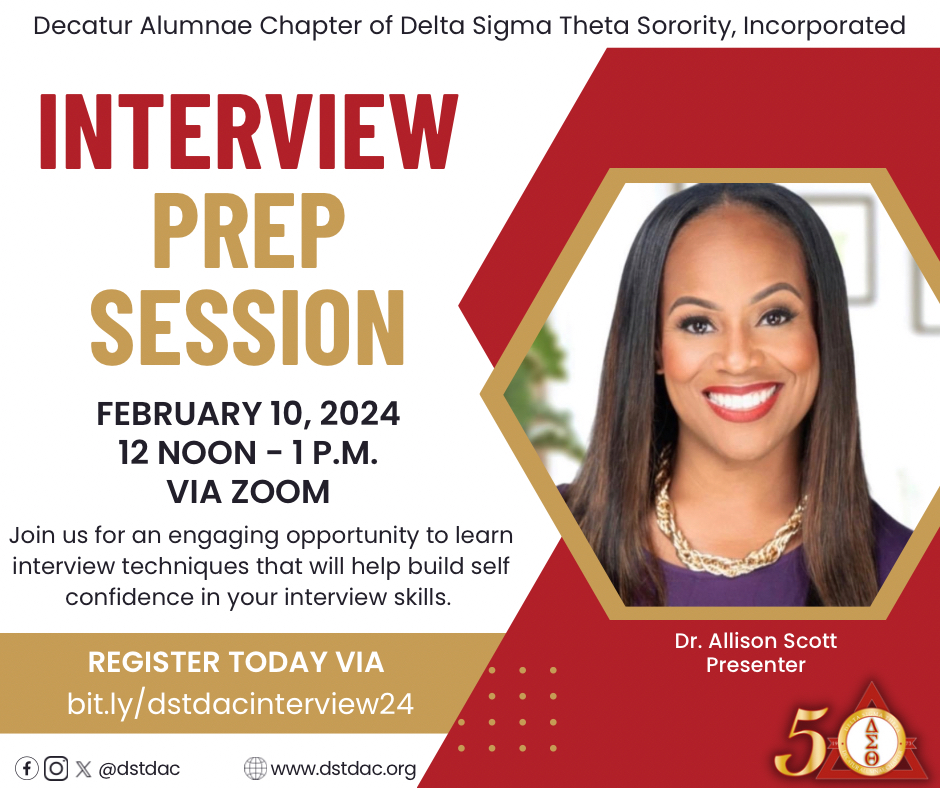 Interview Prep Session Decatur Alumnae Chapter of Delta Sigma Theta
