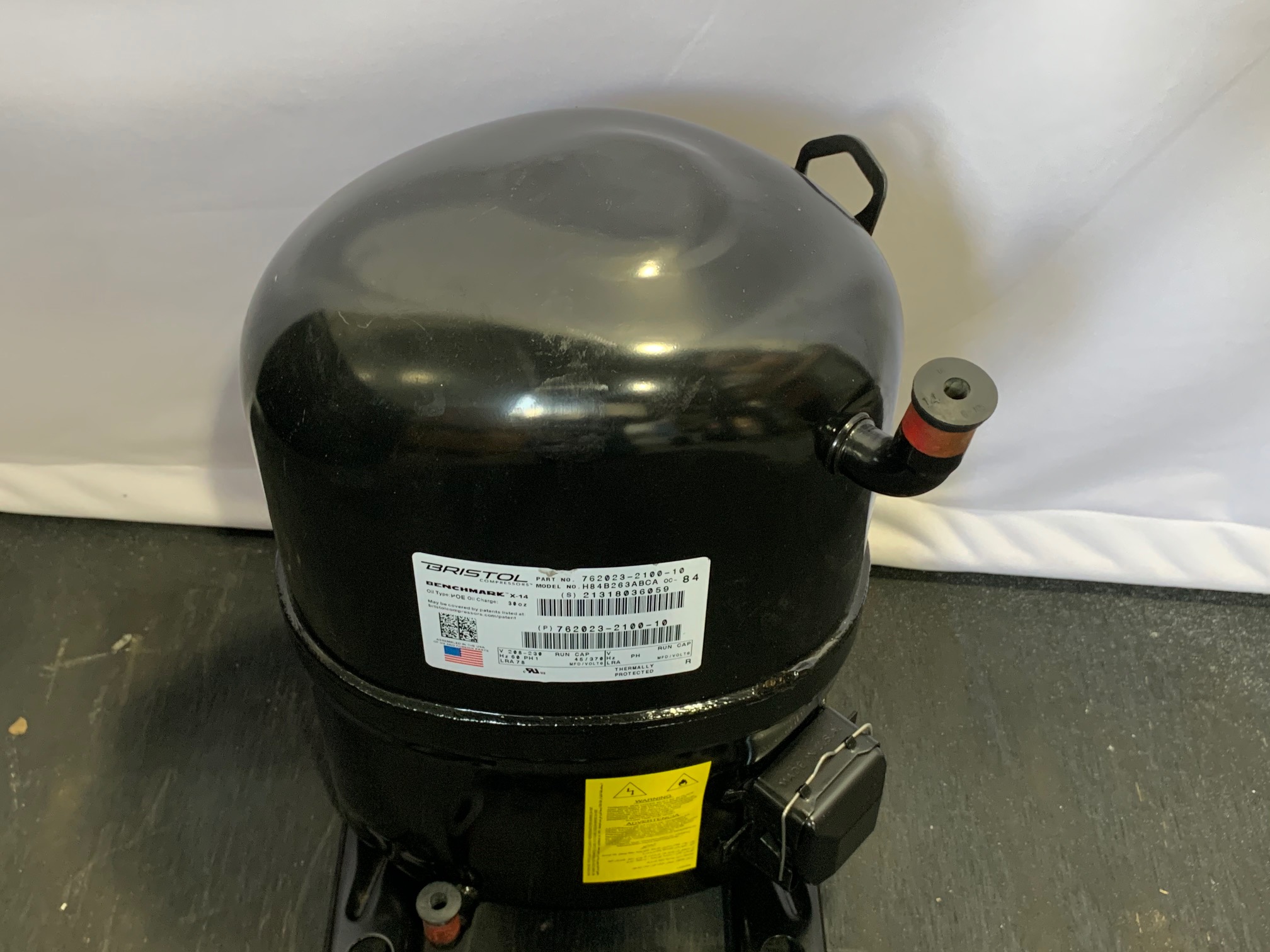 Compressor Replacement 2 HP 22,600 BTU BRISTOL Mod. H84B263ABCA JP