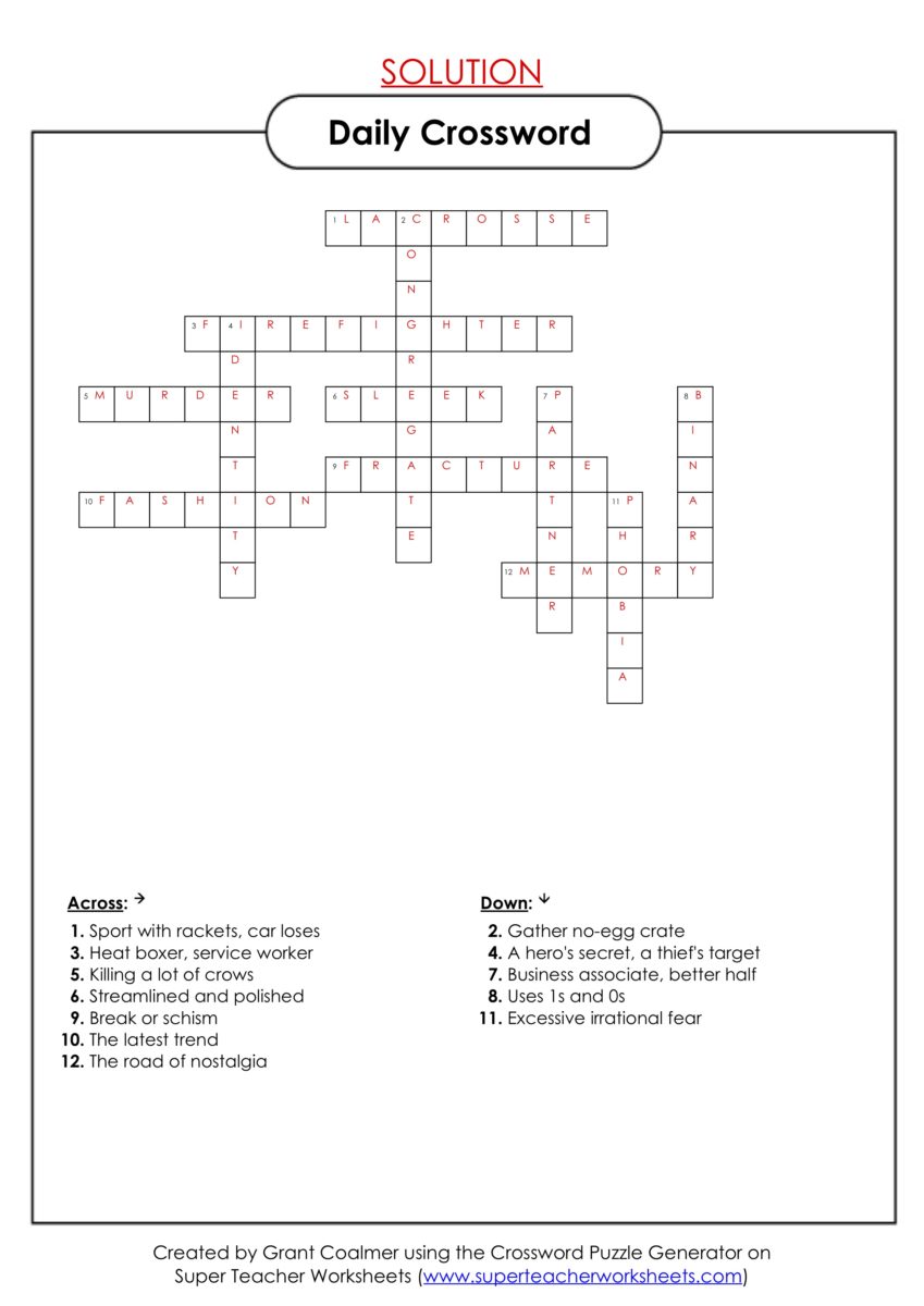 Mag 6 Crossword Answers The Stanford Daily
