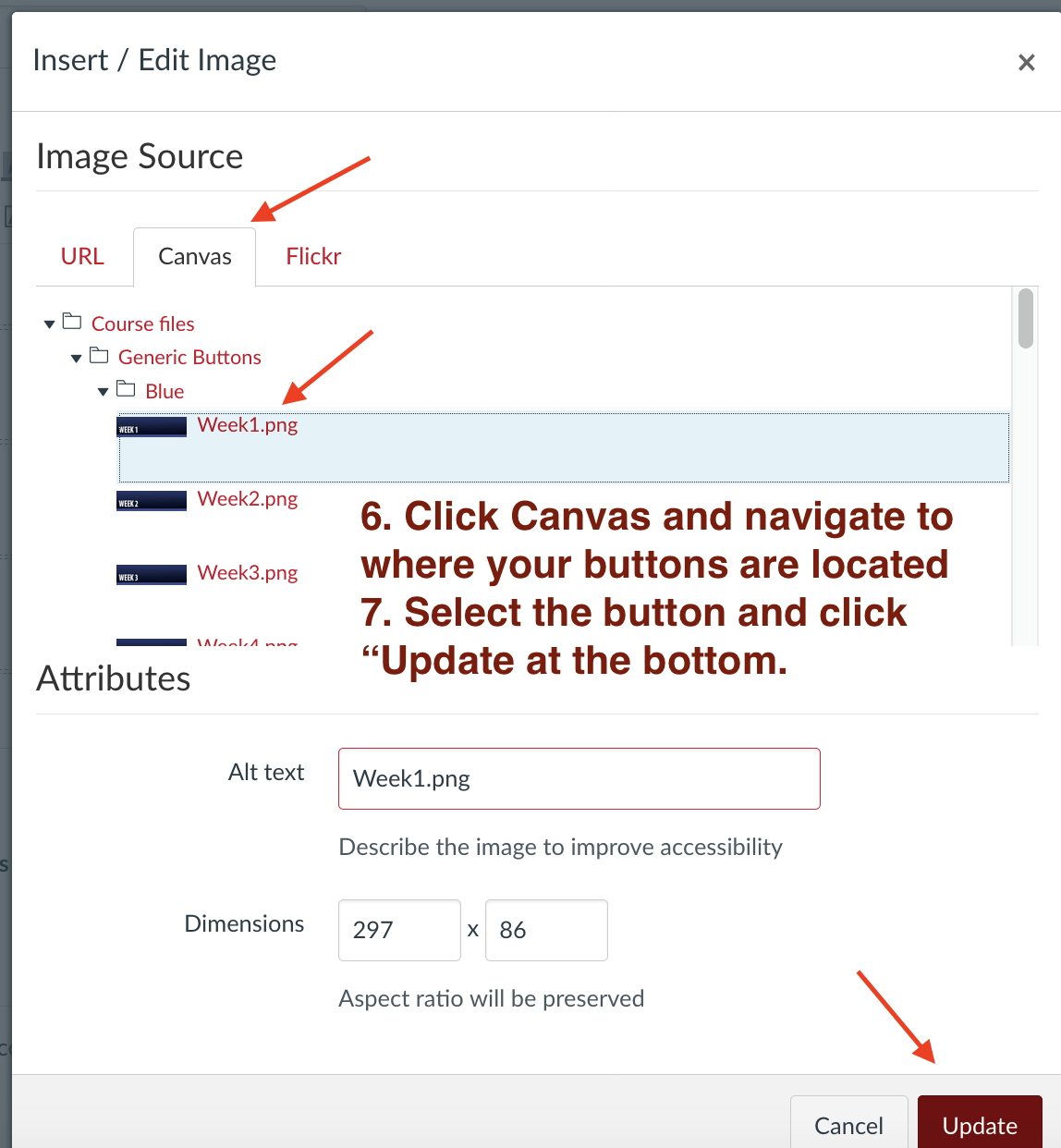 Update Create a Canvas custom home page with buttons WPI ATCTTL