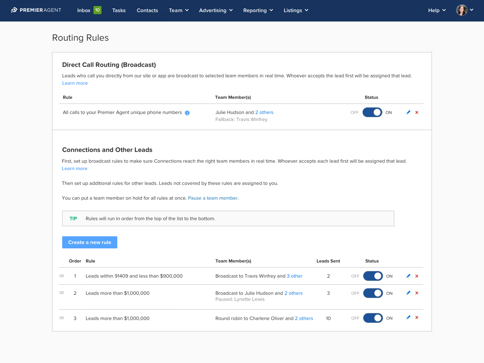Routing Leads to Team Members Zillow Premier Agent