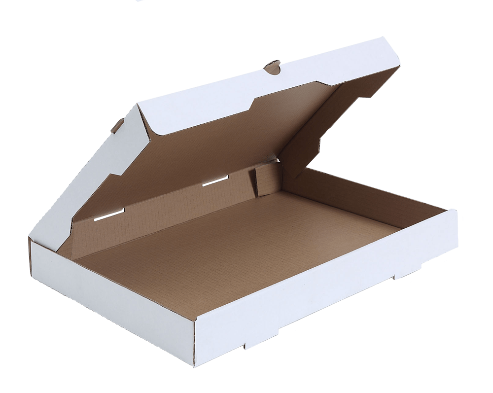 Plain White/Kraft Sheet Pizza Boxes W Packaging