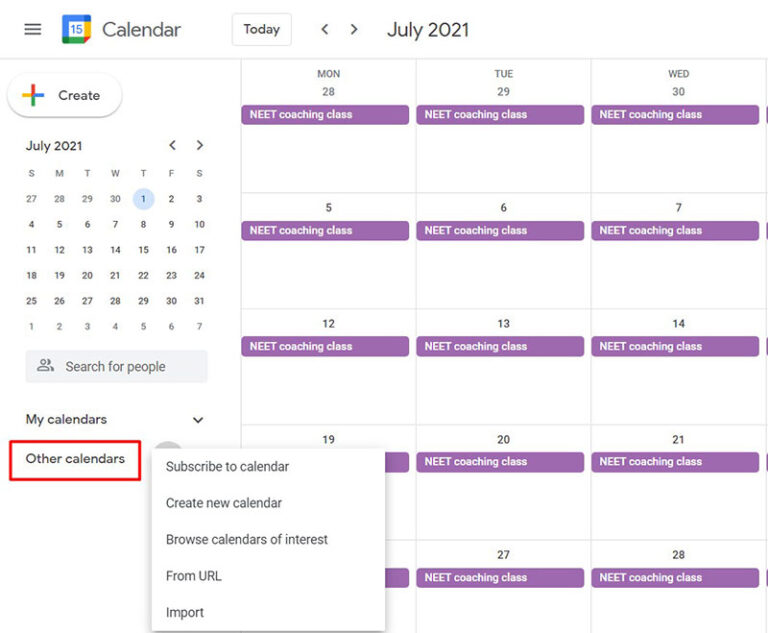 How to Add Class Schedule to Google Calendar Easily