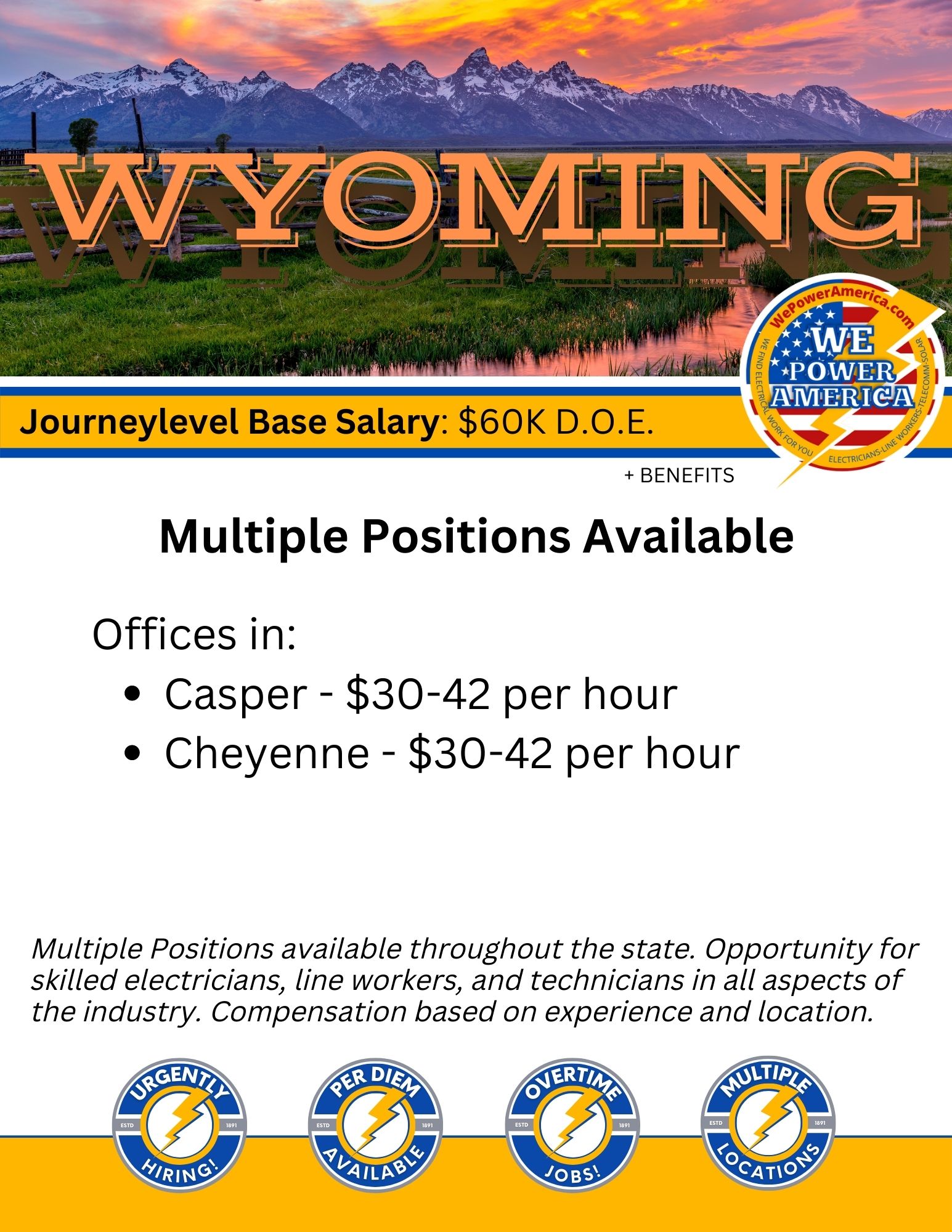 Wyoming Hot Jobs WE Power America