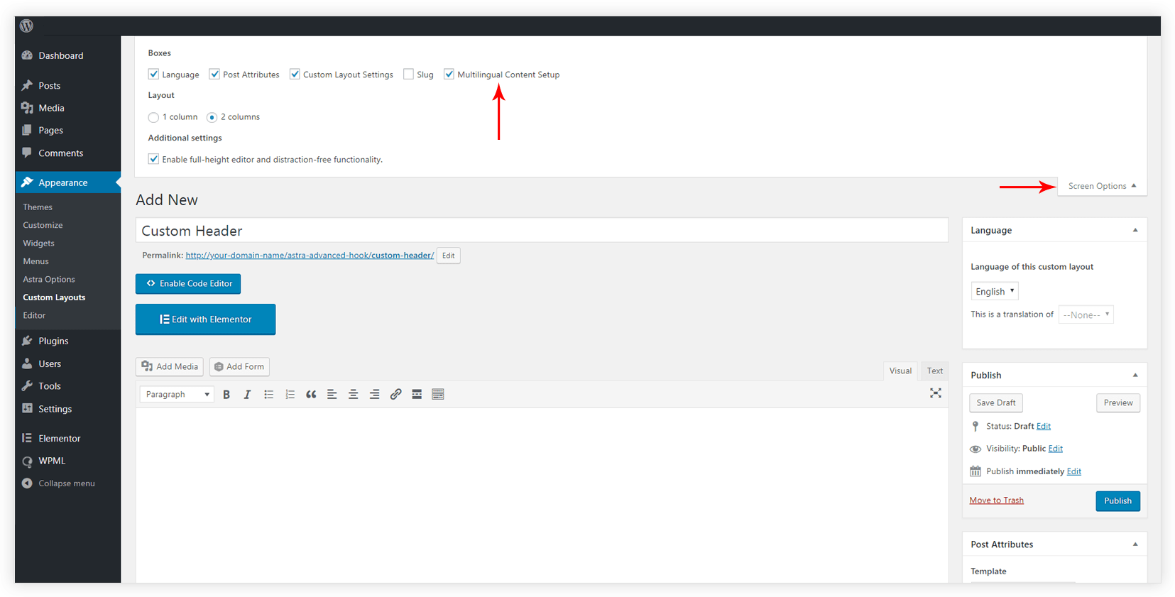 How to Translate Custom Layouts with WPML?