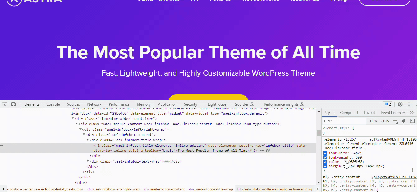 How to Create Custom CSS using Inspect Element Tool?
