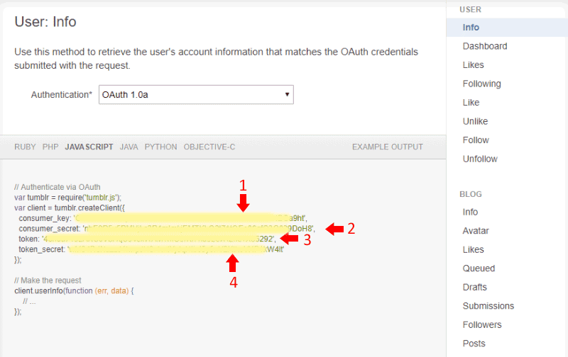 How to get your Tumblr API Details WP Auto Content Support
