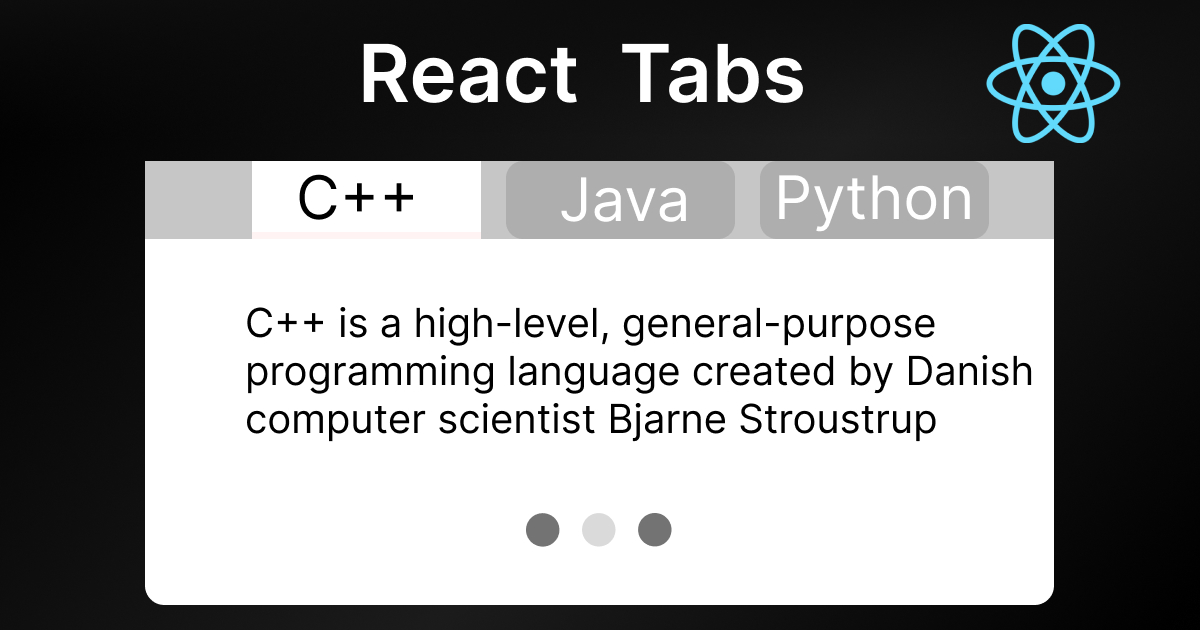 Create Tabs in React or Next JS with reacttabs
